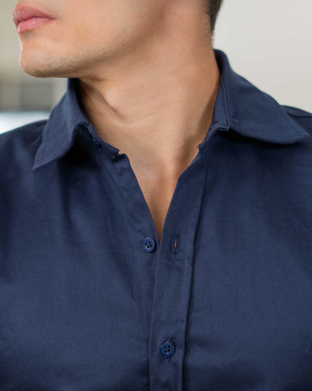Camisa Clásica Lucca Azul Noche