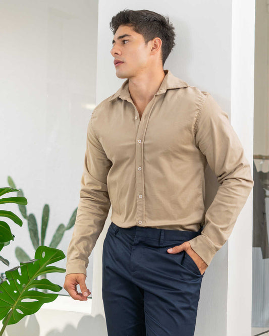 Camisa Clásica Lucca Café