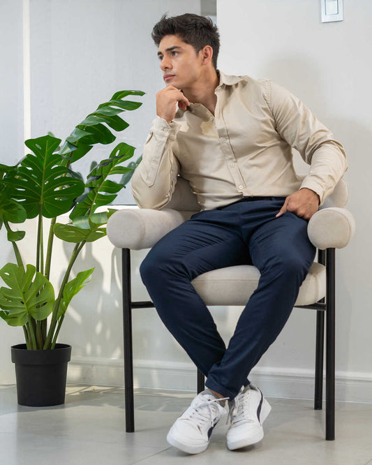 Camisa Clásica Lucca Caqui