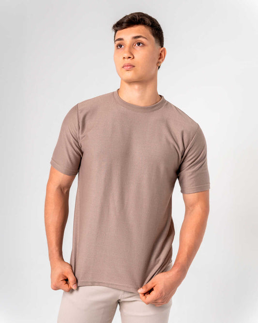 Camiseta Tejida Andina Taupe