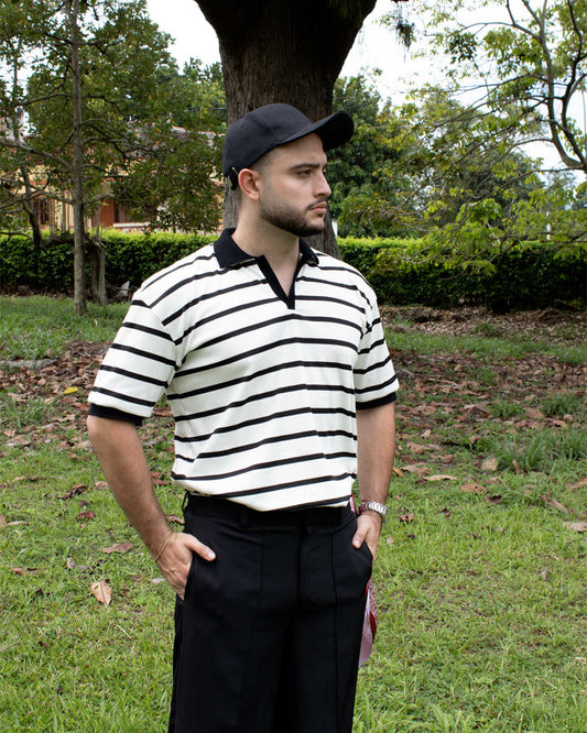 Polo de Rayas Negras El Pastel