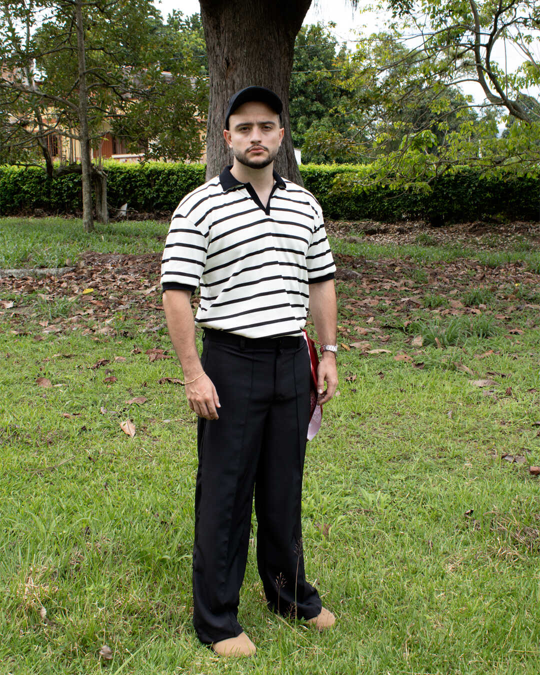 Polo de Rayas Negras El Pastel